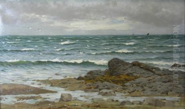 Waves Breaking Off The Scottish Coast by Joseph Henry Sharp