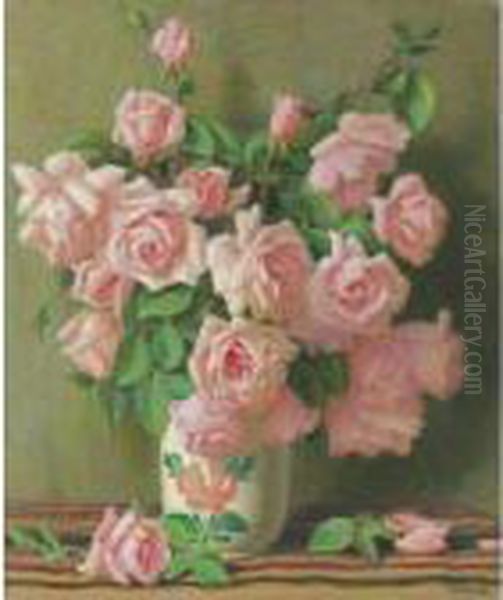 Belle Of Portugal Roses by Joseph Henry Sharp