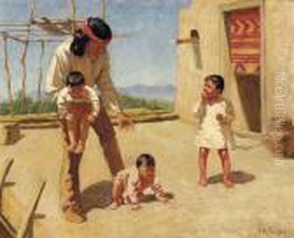 Lo The Widower Oil Painting by Joseph Henry Sharp