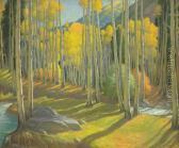 Aspen In Twining Canon Oil Painting by Joseph Henry Sharp