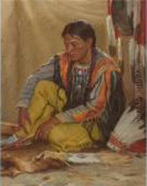 The War Chief's Son Oil Painting by Joseph Henry Sharp