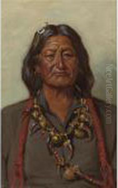 Chief Two Moons Oil Painting by Joseph Henry Sharp