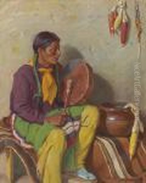 The Chant Oil Painting by Joseph Henry Sharp