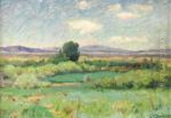 Green Algae Oil Painting by Joseph Henry Sharp