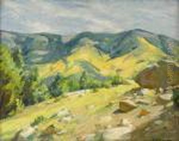 Sangre De Cristo Mountains Oil Painting by Joseph Henry Sharp