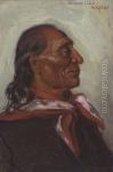 Mourning Eagle Oil Painting by Joseph Henry Sharp