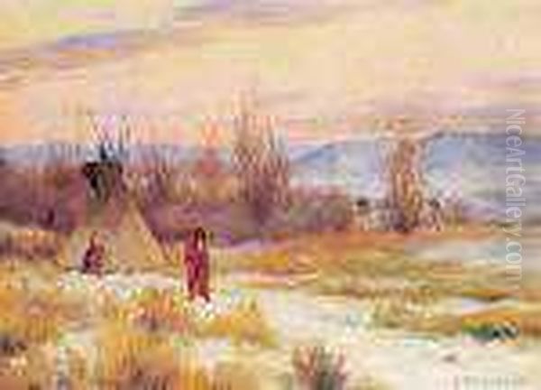 On The Banks Of The Little Big Horn by Joseph Henry Sharp