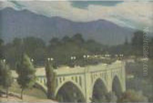 Pasadena Bridge, California by Joseph Henry Sharp