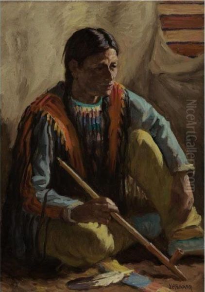 Hunting Son Oil Painting by Joseph Henry Sharp