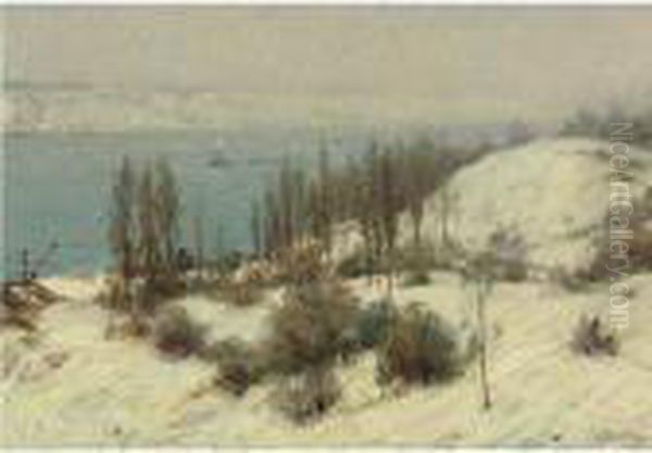 The Hudson In Winter by Joseph Henry Sharp