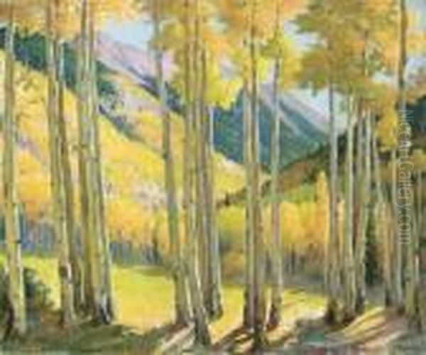 Aspens At Twining by Joseph Henry Sharp