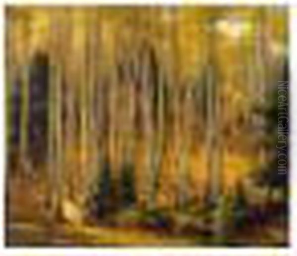 Aspens At Amizette by Joseph Henry Sharp