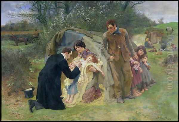 The Good Samaritan, 1899 Oil Painting by William Small