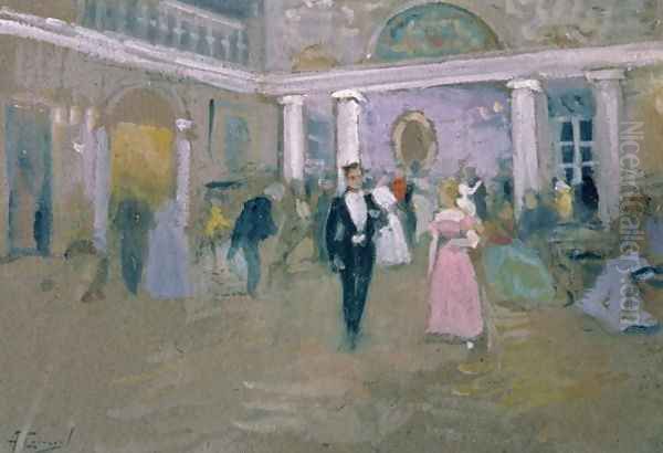 Ball at Larins, an illustration for Eugene Onegin, by Alexander Pushkin 1799-1837, 1911 Oil Painting by Aleksi Stepanovich Stepanov