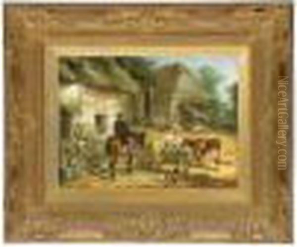 Rustic Scene Oil Painting by William Joseph Shayer