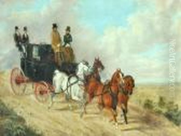 Coaching Scene Oil Painting by William Joseph Shayer