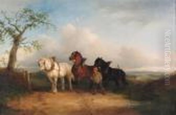 The Plough Team Oil Painting by William Joseph Shayer