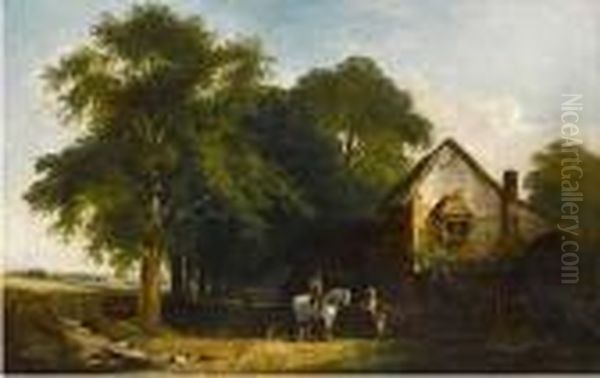 Rast Bei Einemwirtshaus Oil Painting by William Joseph Shayer