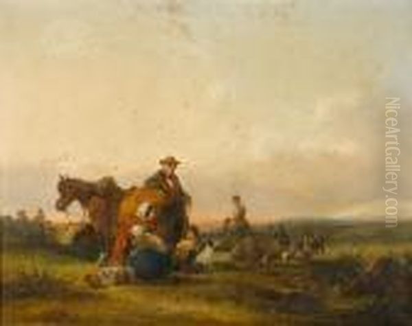 Gypsy Encampment Oil Painting by William Joseph Shayer