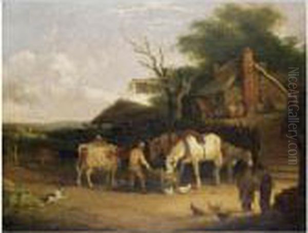 The Chequers Inn Oil Painting by William Joseph Shayer