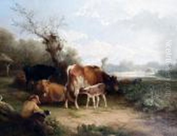 The Cowherd Oil Painting by William Joseph Shayer