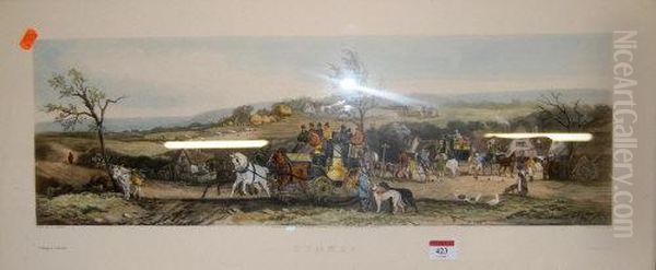 Shayer, A Set Offour Steel 
Engravings And Coaching And Hunting Scenes Depicting Thefour Seasons Oil Painting by William Joseph Shayer