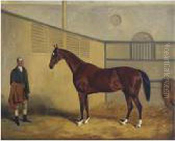 Midshipman
 And His Groom In A Stable Oil Painting by William Joseph Shayer