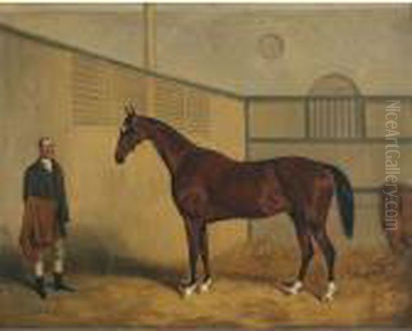 Midshipman And His Groom In A Stall Oil Painting by William Joseph Shayer