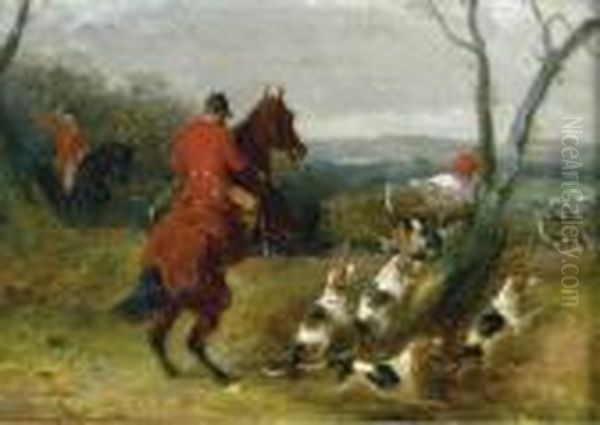 On The Hunt; And On The Scent Oil Painting by William Joseph Shayer