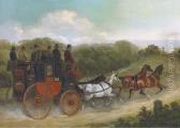 The Red Rover Approaching An Inn Oil Painting by William Joseph Shayer