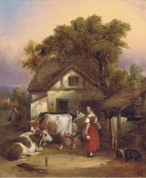 The Dairyman's Cottage, Near Lyndhurst Oil Painting by William Joseph Shayer