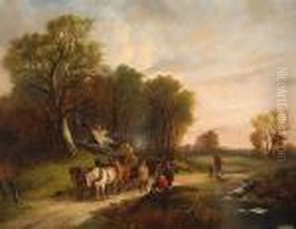 The Timber Cart Oil Painting by William Joseph Shayer