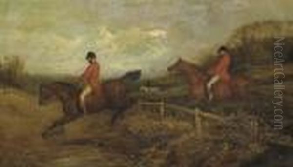 Taking The Fence Oil Painting by William Joseph Shayer