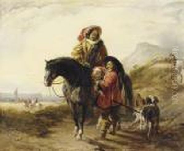 The Bartering Cavaliers Oil Painting by William Joseph Shayer