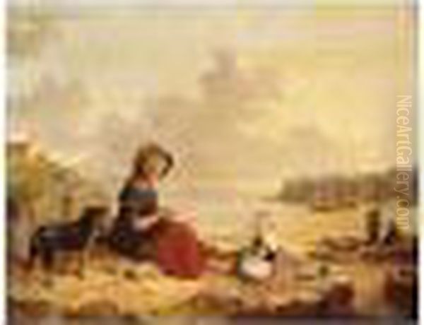 Fisher Girls Oil Painting by William Joseph Shayer