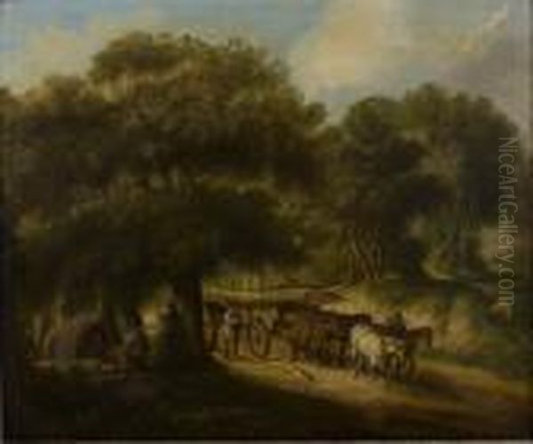 Road Home Oil Painting by Snr William Shayer