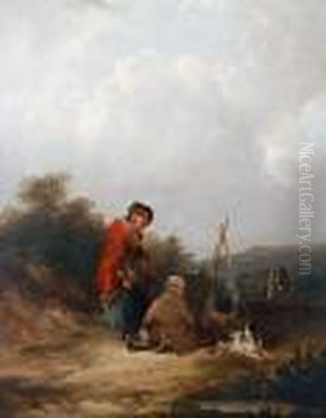 Gypsy Encampment Oil Painting by Snr William Shayer