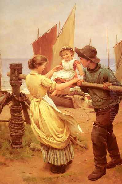 Fisherman's Friend Oil Painting by George Swinstead