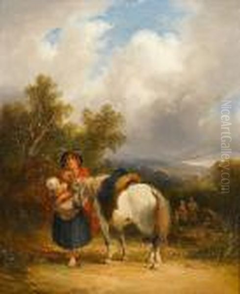 The Gypsy Camp Oil Painting by Snr William Shayer