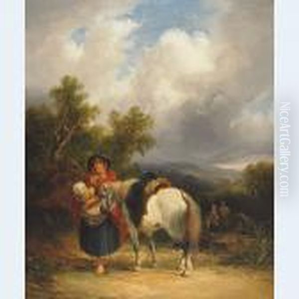 Gypsy Encampment Oil Painting by Snr William Shayer