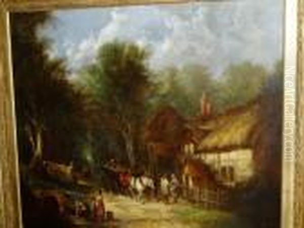 A Scene In The New Forest Oil Painting by Snr William Shayer