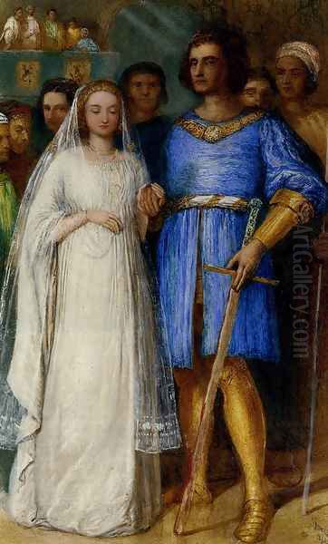 The Knight's Bridal Oil Painting by James Smetham