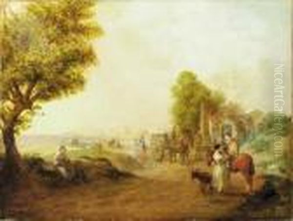 The Way To Market
Oil On Canvas Oil Painting by Snr William Shayer