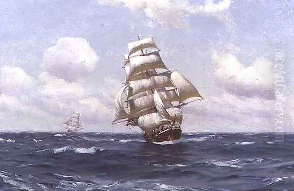 A Fair Wind Oil Painting by Thomas Jacques Somerscales