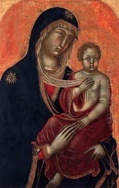 Virgin and Child Oil Painting by Niccolo Di Segna