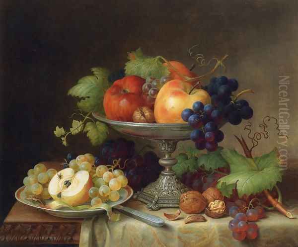 Still Life with Fruit Oil Painting by Helen R. Searle