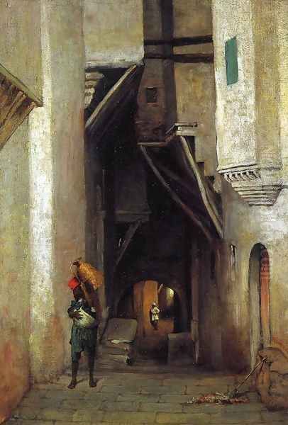 Algerian Water Carrier Oil Painting by William Sartain