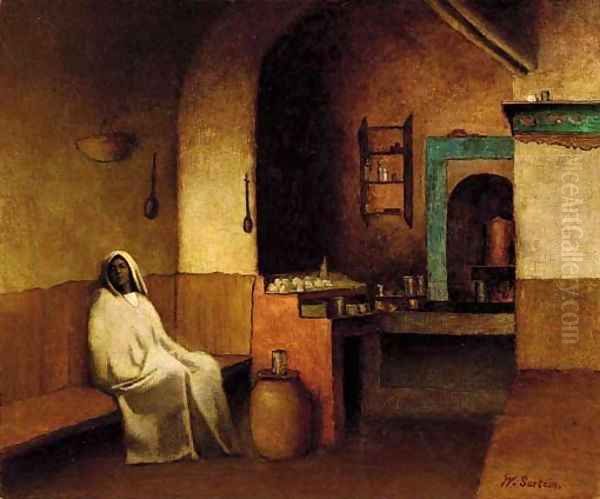 Algerian Cafe Oil Painting by William Sartain