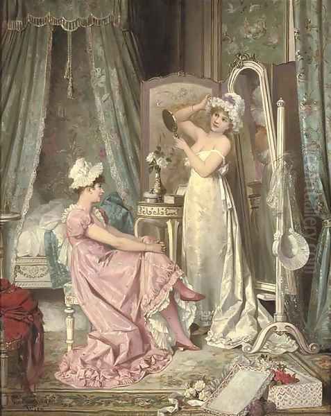 The boudoir Oil Painting by Karl Schweninger