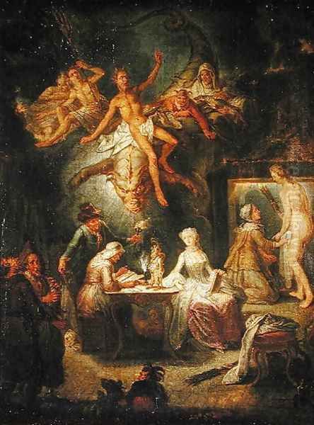 The First Experiment Oil Painting by Gabriel Jacques de Saint-Anton